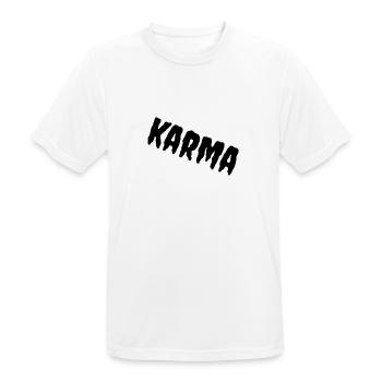 karma - Männer T-Shirt atmungsaktiv - Weiß - Vorne - AI Model Male 185 dark (185cm)