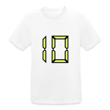 10. BIRTHDAY. HAPPY BIRTHDAY - Men's Breathable T-Shirt - white - Front - AI Model Male 185 dark (185cm)