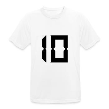 10. 10 YEARS. 10TH ANNIVERSARY. BIRTHDAY 10 YEARS. - Men's Breathable T-Shirt - white - Front - AI Model Male 185 dark (185cm)