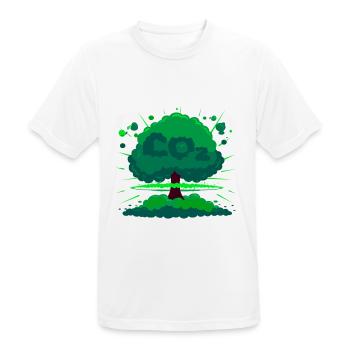 Bombe d'oxygène - T-shirt respirant Homme - blanc - Devant - AI Model Male 185 dark (185cm)