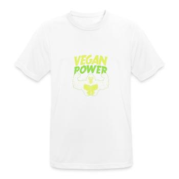 Vegan power - Men's Breathable T-Shirt - white - Front - AI Model Male 185 dark (185cm)