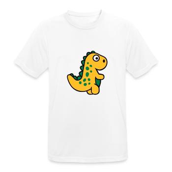 T-Rex - T-shirt respirant Homme - blanc - Devant - AI Model Male 185 dark (185cm)