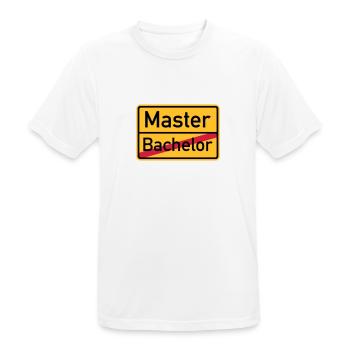 Master - Männer T-Shirt atmungsaktiv - Weiß - Vorne - AI Model Male 185 dark (185cm)