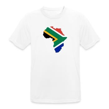 Afrique du Sud - T-shirt respirant Homme - blanc - Devant - AI Model Male 185 dark (185cm)