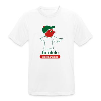 fotolulu collection - Männer T-Shirt atmungsaktiv - Weiß - Vorne - AI Model Male 185 dark (185cm)
