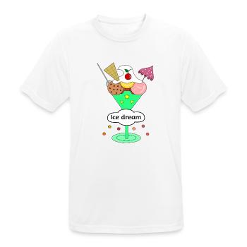 Rêve de glace - T-shirt respirant Homme - blanc - Devant - AI Model Male 185 dark (185cm)