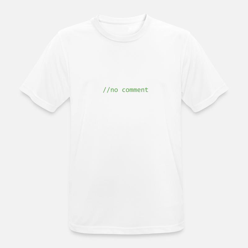 Code-Snippet c #: Kein Kommentar - Männer T-Shirt atmungsaktiv - Weiß