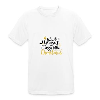 PASSEZ UN JOYEUX PETIT NOËL - T-shirt respirant Homme - blanc - Devant - AI Model Male 185 dark (185cm)