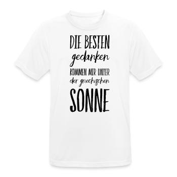 Lustiger Griechischer Spruch Griechenland Geschenk - Männer T-Shirt atmungsaktiv - Weiß - Vorne - AI Model Male 185 dark (185cm)