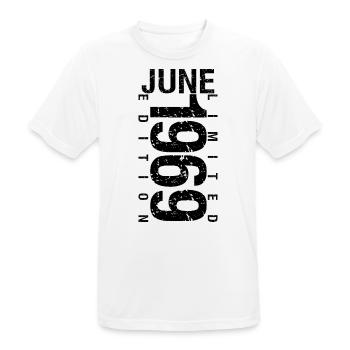 Geburtstag Juni 1969 Juni geboren im Juni 1969 - Männer T-Shirt atmungsaktiv - Weiß - Vorne - AI Model Male 185 dark (185cm)