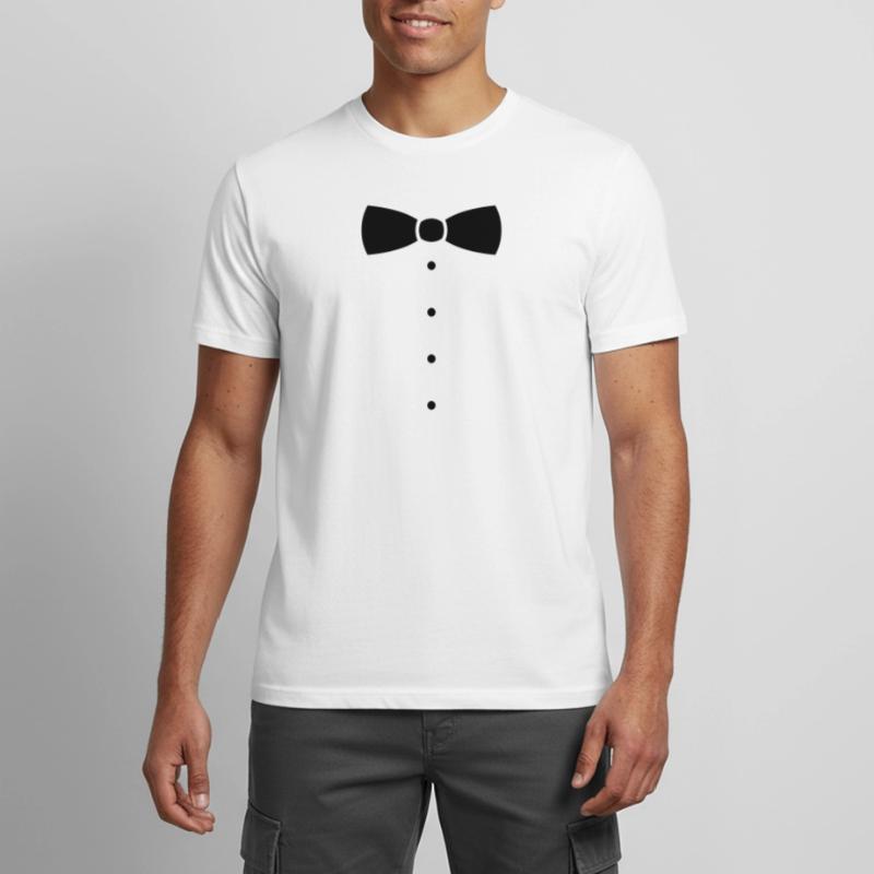 Fliege oder Krawatte Kostüm. Männer T-Shirt atmungsaktiv