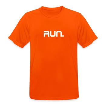 Exécuter la course - T-shirt respirant Homme - orange néon - Devant - AI Model Male 185 dark (185cm)