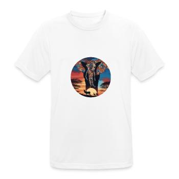 Afrika Steppe und Tiere - Männer T-Shirt atmungsaktiv - Weiß - Vorne - AI Model Male 185 dark (185cm)