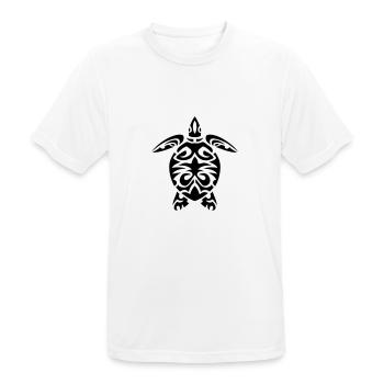 Stammes-Schildkröte Schildkröte 705 - Männer T-Shirt atmungsaktiv - Weiß - Vorne - AI Model Male 185 dark (185cm)