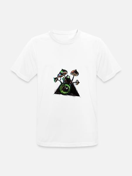 Ein besonderer Pilz und das allsehende, dritte Auge - Männer T-Shirt atmungsaktiv - Weiß