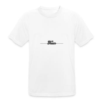 Ligne d’équipe - T-shirt respirant Homme - blanc - Devant - AI Model Male 185 dark (185cm)
