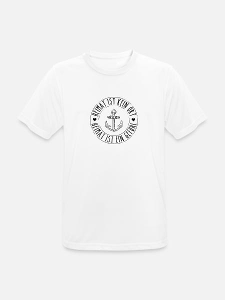 Heimat ist kein Ort - Männer T-Shirt atmungsaktiv - Weiß