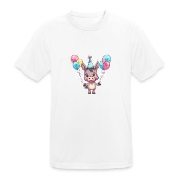 Esel Geburtstag Baby - Männer T-Shirt atmungsaktiv - Weiß - Vorne - AI Model Male 185 dark (185cm)