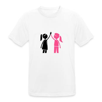Freundschaft Mädchen Beste Freundin - Männer T-Shirt atmungsaktiv - Weiß - Vorne - AI Model Male 185 dark (185cm)