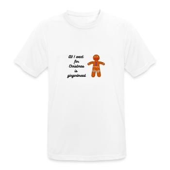 Lebkuchen Weihnachtsdesign, Gingerbread - Männer T-Shirt atmungsaktiv - Weiß - Vorne - AI Model Male 185 dark (185cm)