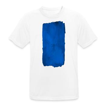 Blue Area / Background - COLOR - Men's Breathable T-Shirt - white - Front - AI Model Male 185 dark (185cm)