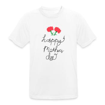 Alles Gute zum Muttertag handgeschriebener Schriftzug - Männer T-Shirt atmungsaktiv - Weiß - Vorne - AI Model Male 185 dark (185cm)