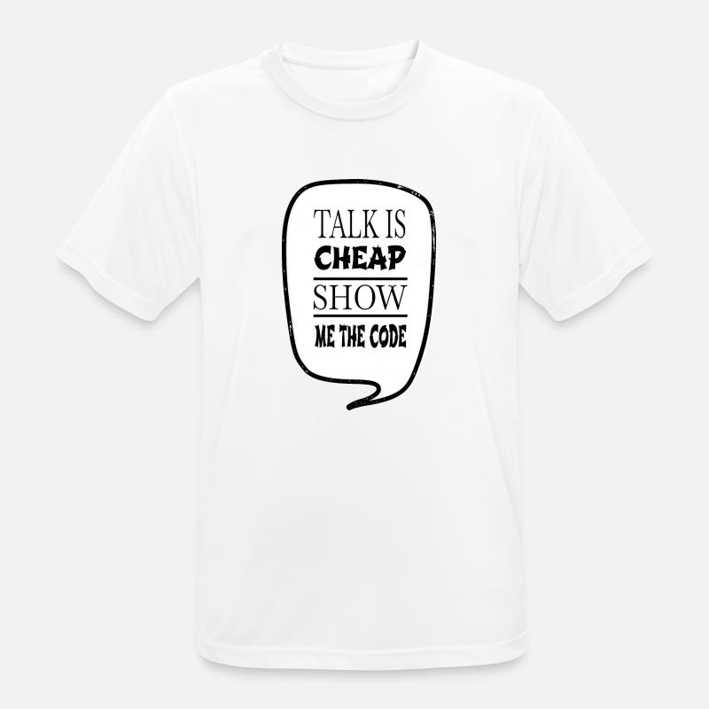 present coding software development - Männer T-Shirt atmungsaktiv - Weiß