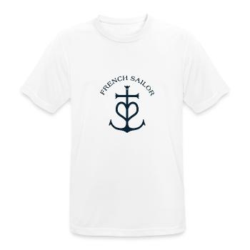 FRENCH SAILOR - Men's Breathable T-Shirt - white - Front - AI Model Male 185 dark (185cm)