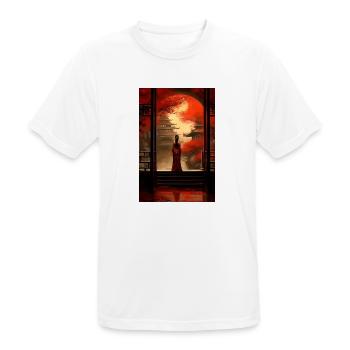 Japanisch Tempel Geisha Geschenk - Männer T-Shirt atmungsaktiv - Weiß - Vorne - AI Model Male 185 dark (185cm)