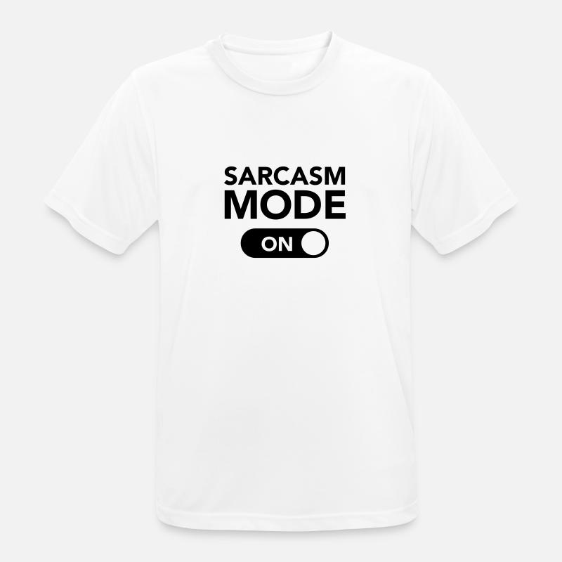 Sarcasm Mode (on) - Men's Breathable T-Shirt - white