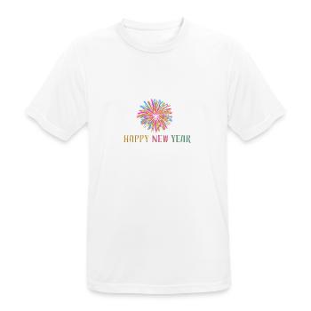 happy new year - Men's Breathable T-Shirt - white - Front - AI Model Male 185 dark (185cm)