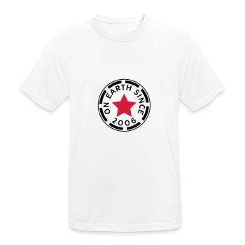 on earth since 2006 (fr) - T-shirt respirant Homme - blanc - Devant - AI Model Male 185 dark (185cm)