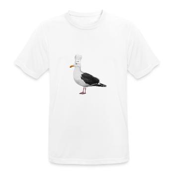Seagull Cook Chef Cuisine Ornithologue - T-shirt respirant Homme - blanc - Devant - AI Model Male 185 dark (185cm)