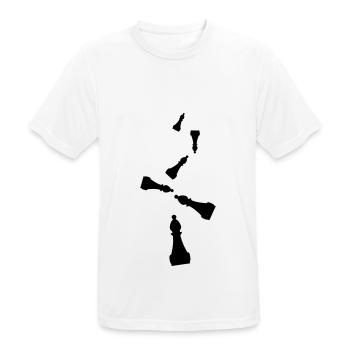 Schachfigur symbol - Männer T-Shirt atmungsaktiv - Weiß - Vorne - AI Model Male 185 dark (185cm)
