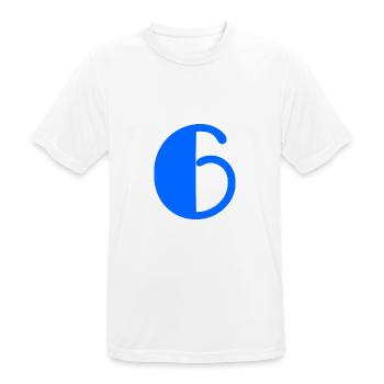 6 YEARS. 6th ANNIVERSARY. 6 YEAR ANNIVERSARY. 6 - Men's Breathable T-Shirt - white - Front - AI Model Male 185 dark (185cm)