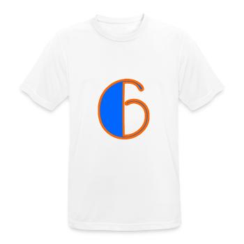6. 6 YEARS. 6th ANNIVERSARY. BIRTHDAY 6 YEARS. SIX - Men's Breathable T-Shirt - white - Front - AI Model Male 185 dark (185cm)
