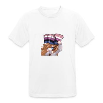 Pillowg1rl Emote mit Lesbianflagge - Männer T-Shirt atmungsaktiv - Weiß - Vorne - AI Model Male 185 dark (185cm)