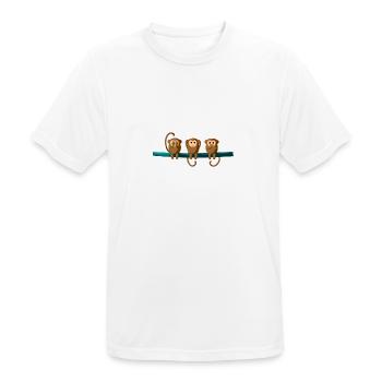 3 Baby Monkeys - Men's Breathable T-Shirt - white - Front - AI Model Male 185 dark (185cm)