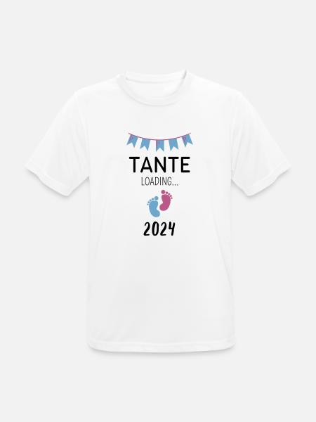 Tante Loading... 2024 - Männer T-Shirt atmungsaktiv - Weiß