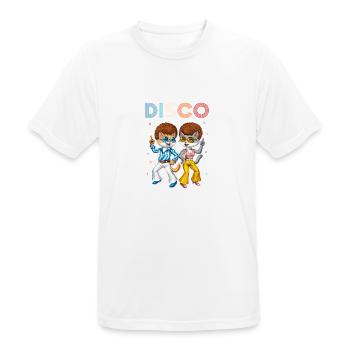 Disco-Katzen - Männer T-Shirt atmungsaktiv - Weiß - Vorne - AI Model Male 185 dark (185cm)