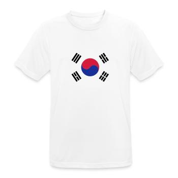 Korean Flag - Männer T-Shirt atmungsaktiv - Weiß - Vorne - AI Model Male 185 dark (185cm)