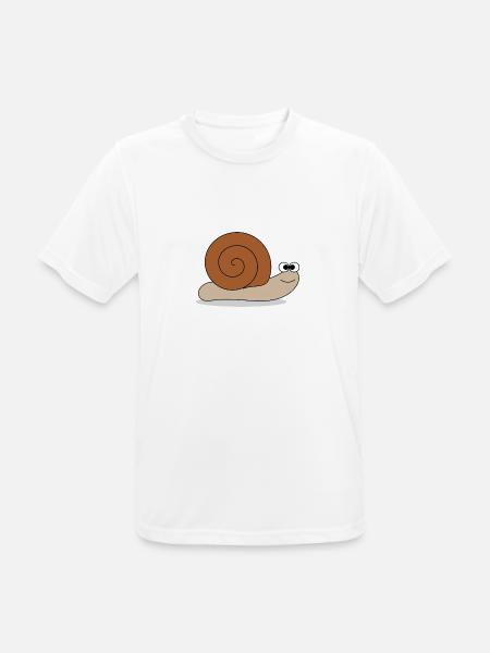Brown snail - Men's Breathable T-Shirt - white