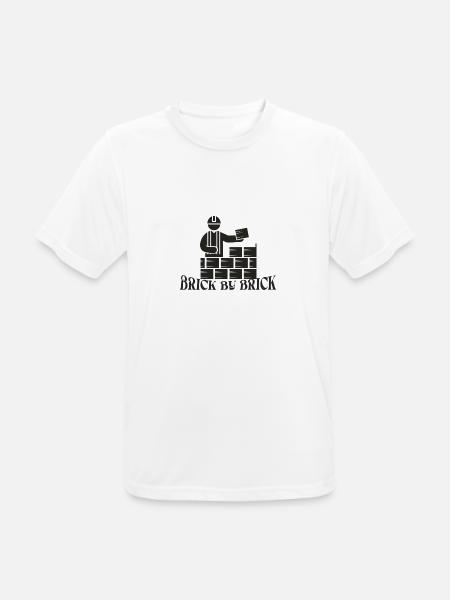 Brick by Brick - Meme Saying - Men's Breathable T-Shirt - white