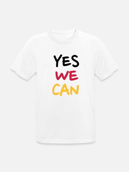 Yes we can - Men's Breathable T-Shirt - white
