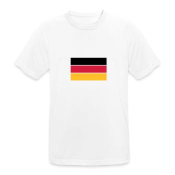 deutschland_50 - Männer T-Shirt atmungsaktiv - Weiß - Vorne - AI Model Male 185 dark (185cm)