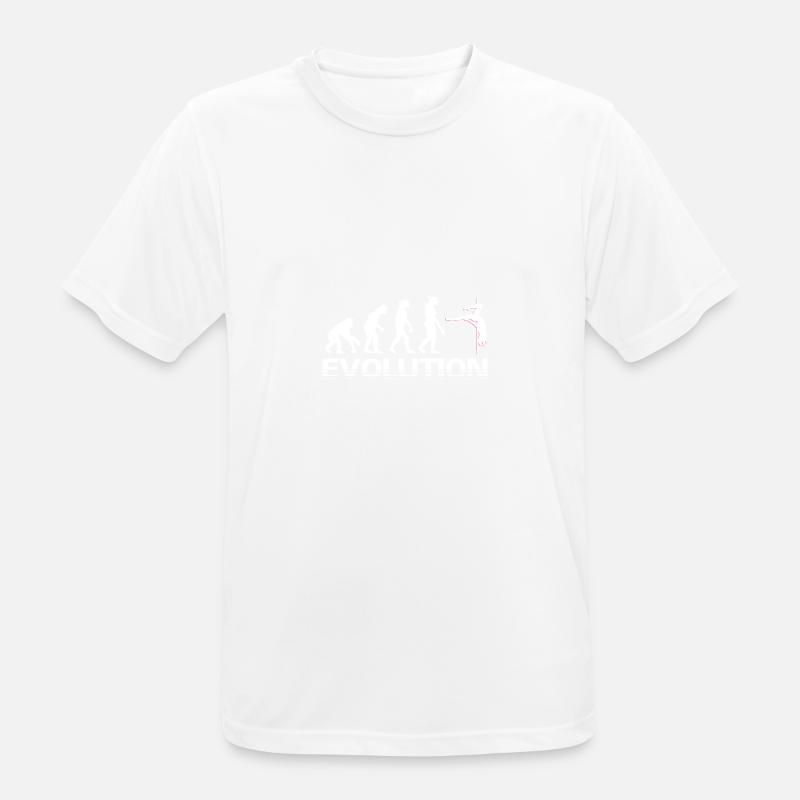 Poledancing Pole Dance Evolution - Men's Breathable T-Shirt - white