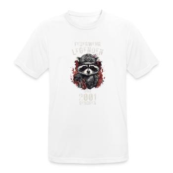 Feuerwehr Legenden sind 2001 geboren - Männer T-Shirt atmungsaktiv - Weiß - Vorne - AI Model Male 185 dark (185cm)