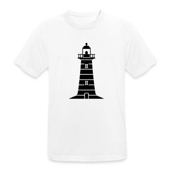 lighthouse - Men's Breathable T-Shirt - white - Front - AI Model Male 185 dark (185cm)