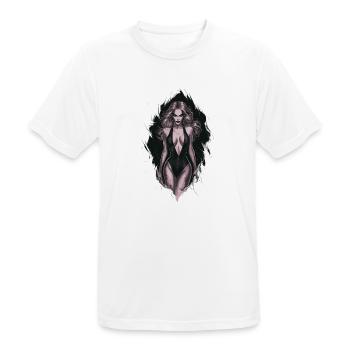 Geheimnisvolle gotische Kunst Frau für Gothik - Männer T-Shirt atmungsaktiv - Weiß - Vorne - AI Model Male 185 dark (185cm)