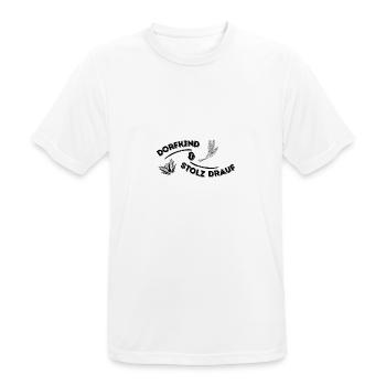 Dorfkind & Stolz Drauf - Männer T-Shirt atmungsaktiv - Weiß - Vorne - AI Model Male 185 dark (185cm)